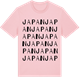 Pink Cotton t-shirt med Japan ordlek t-shirt