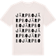 Vintage White t-shirt med Järpbo ordlek t-shirt