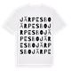 White t-shirt med Järpesbo ordlek t-shirt