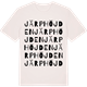 Vintage White t-shirt med Järphöjden ordlek t-shirt
