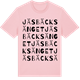 Pink Cotton t-shirt med Jäsbäcksänget ordlek t-shirt