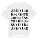 White t-shirt med Jäsmyrarna ordlek t-shirt