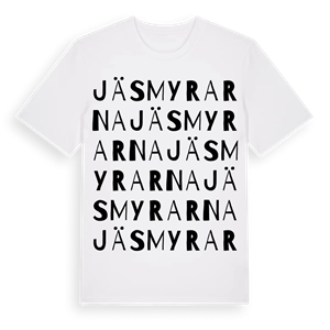 Jäsmyrarna ordlek t-shirt – ekologisk bomull t-shirt från Pinshirt