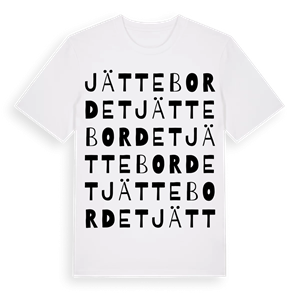 Jättebordet ordlek t-shirt – ekologisk bomull t-shirt från Pinshirt