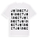 White t-shirt med Joänget ordlek t-shirt