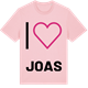 Pink Cotton t-shirt med Jag älskar Joas t-shirt stort tryck