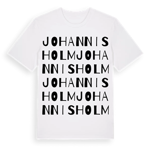 Johannisholm ordlek t-shirt – ekologisk bomull t-shirt från Pinshirt
