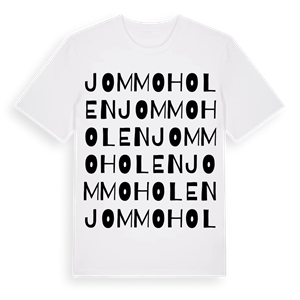 Jommoholen ordlek t-shirt – ekologisk bomull t-shirt från Pinshirt