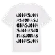 White t-shirt med Jonas ordlek t-shirt