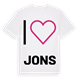 Jag älskar Jons t-shirt stort tryck