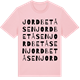 Pink Cotton t-shirt med Jordbetåsen ordlek t-shirt