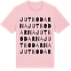 Pink Cotton t-shirt med Jutbodarna ordlek t-shirt