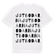 White t-shirt med Jutbodarna ordlek t-shirt