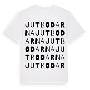 Jutbodarna ordlek t-shirt – ekologisk bomull t-shirt från Pinshirt