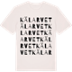 Vintage White t-shirt med Kälarvet ordlek t-shirt