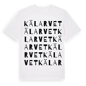 Kälarvet ordlek t-shirt – ekologisk bomull t-shirt från Pinshirt