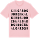 Pink Cotton t-shirt med Kålgårdsudden ordlek t-shirt