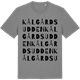 Mid Heather Gray t-shirt med Kålgårdsudden ordlek t-shirt