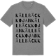 Mid Heather Gray t-shirt med Källbäckkojan ordlek t-shirt