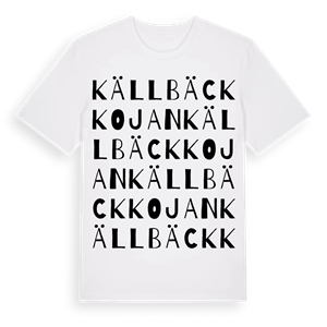 Källbäckkojan ordlek t-shirt – ekologisk bomull t-shirt från Pinshirt