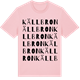 Pink Cotton t-shirt med Källbron ordlek t-shirt