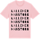 Pink Cotton t-shirt med Kalle Hermans torg ordlek t-shirt