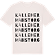 Vintage White t-shirt med Kalle Hermans torg ordlek t-shirt