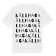 White t-shirt med Källhaga ordlek t-shirt