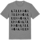 Mid Heather Gray t-shirt med Källhaga ordlek t-shirt
