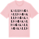 Pink Cotton t-shirt med Kallhaga ordlek t-shirt