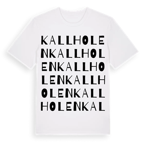 Kallholen ordlek t-shirt – ekologisk bomull t-shirt från Pinshirt