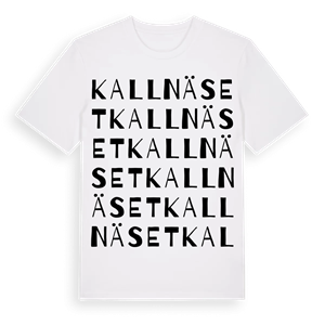 Kallnäset ordlek t-shirt – ekologisk bomull t-shirt från Pinshirt
