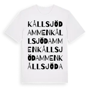 Kållsjödammen ordlek t-shirt – ekologisk bomull t-shirt från Pinshirt