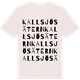 Vintage White t-shirt med Kallsjösätern ordlek t-shirt