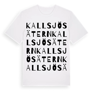 Kallsjösätern ordlek t-shirt – ekologisk bomull t-shirt från Pinshirt