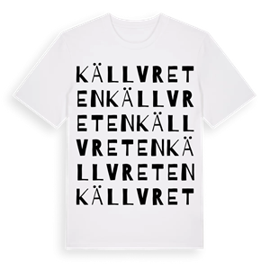 Källvreten ordlek t-shirt – ekologisk bomull t-shirt från Pinshirt