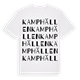 White t-shirt med Kamphällen ordlek t-shirt