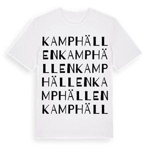 Kamphällen ordlek t-shirt – ekologisk bomull t-shirt från Pinshirt