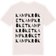 Vintage White t-shirt med Kampkröket ordlek t-shirt