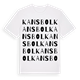 White t-shirt med Kansbol ordlek t-shirt
