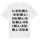 White t-shirt med Kansbol ordlek t-shirt