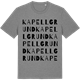 Mid Heather Gray t-shirt med Kapellgrund ordlek t-shirt
