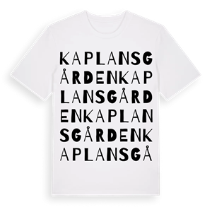 Kaplansgården ordlek t-shirt – ekologisk bomull t-shirt från Pinshirt
