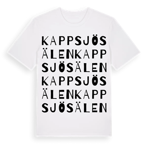 Kappsjösälen ordlek t-shirt – ekologisk bomull t-shirt från Pinshirt