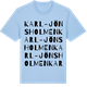 Blue Soul t-shirt med Karl-Jönsholmen ordlek t-shirt