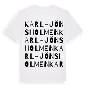 Karl-Jönsholmen ordlek t-shirt – ekologisk bomull t-shirt från Pinshirt