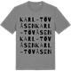 Mid Heather Gray t-shirt med Karl-Tövåsen ordlek t-shirt