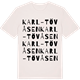 Vintage White t-shirt med Karl-Tövåsen ordlek t-shirt