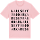 Pink Cotton t-shirt med Karlsby Fäbodar ordlek t-shirt