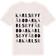 Vintage White t-shirt med Karlsby Fäbodar ordlek t-shirt